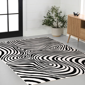 Maribo Abstract Groovy Striped Area Rug